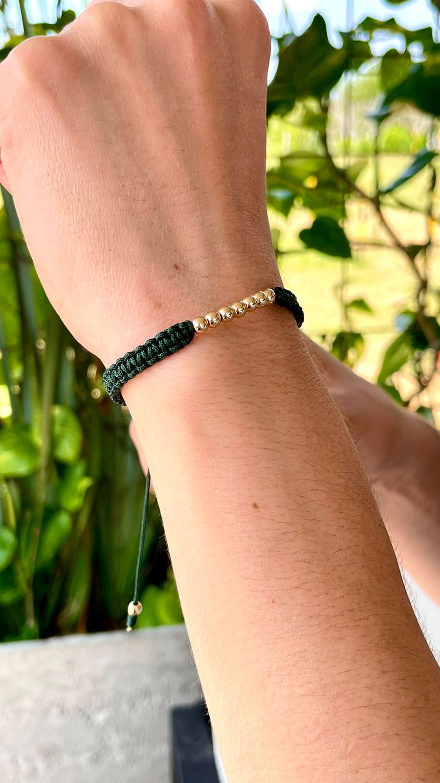 Pareja Pulsera Tejida Oro Láminado