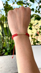 Pulsera Tejida Dama Oro Láminado