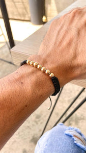 Pareja Pulsera Tejida Oro Láminado