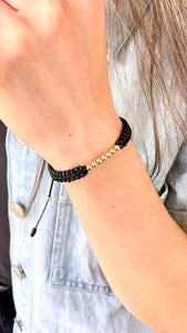 Pulsera Tejida Dama Oro Láminado