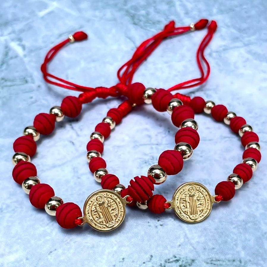 Pareja Pulsera San Benito Red