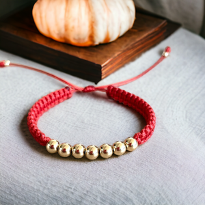 Pulsera Tejida Caballero Oro Láminado