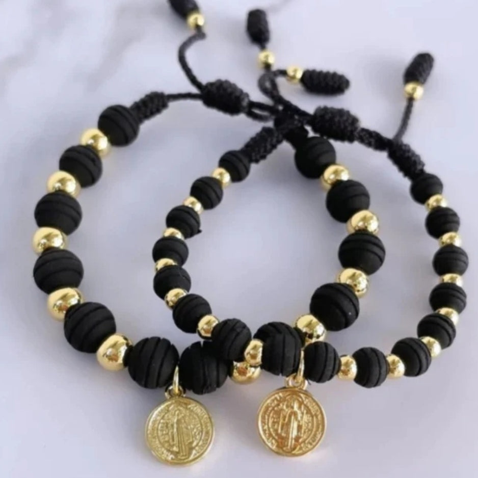 Pareja Pulsera San Benito Black